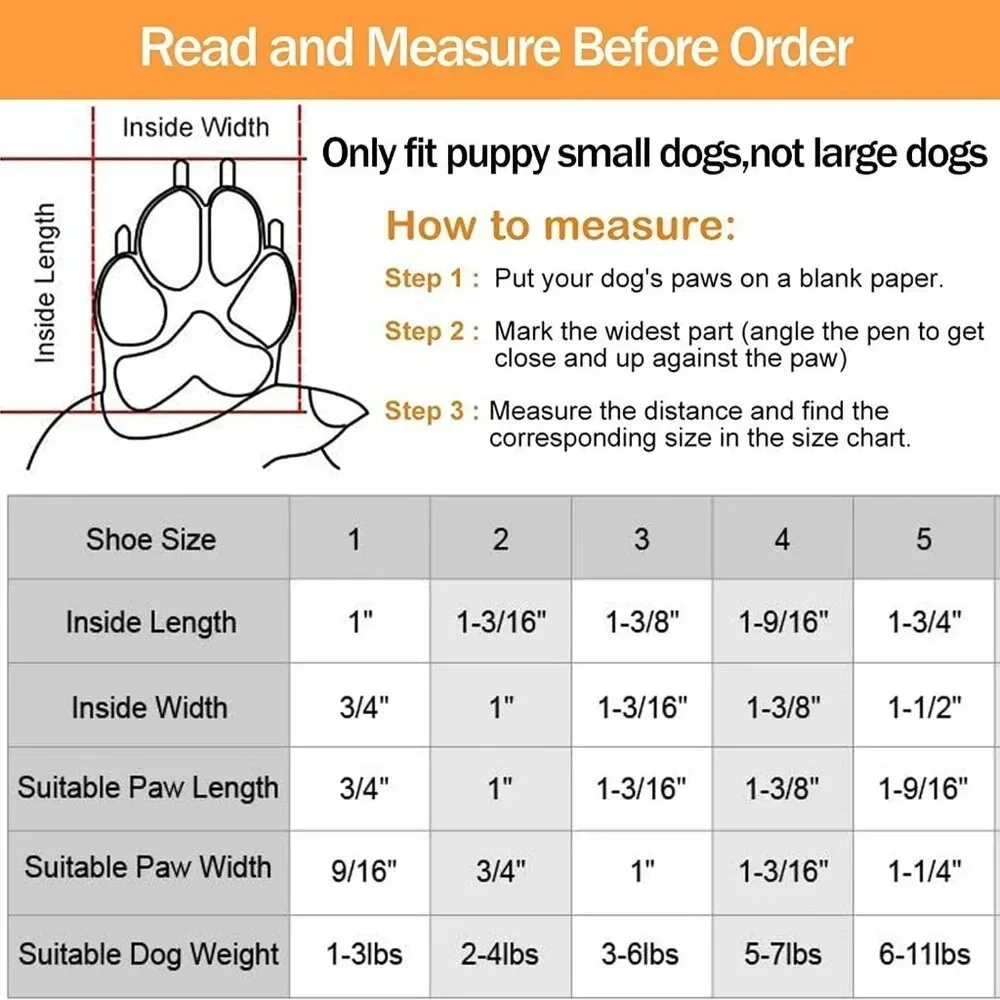 Winter Leather Snow Boots for Puppies and Small Dogs Size 2